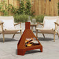 Lareira Marrom 50 x 43 x 52 cm Aço corten