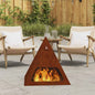 Fogueira Castanha 50 x 50 x 51 cm Aço Corten