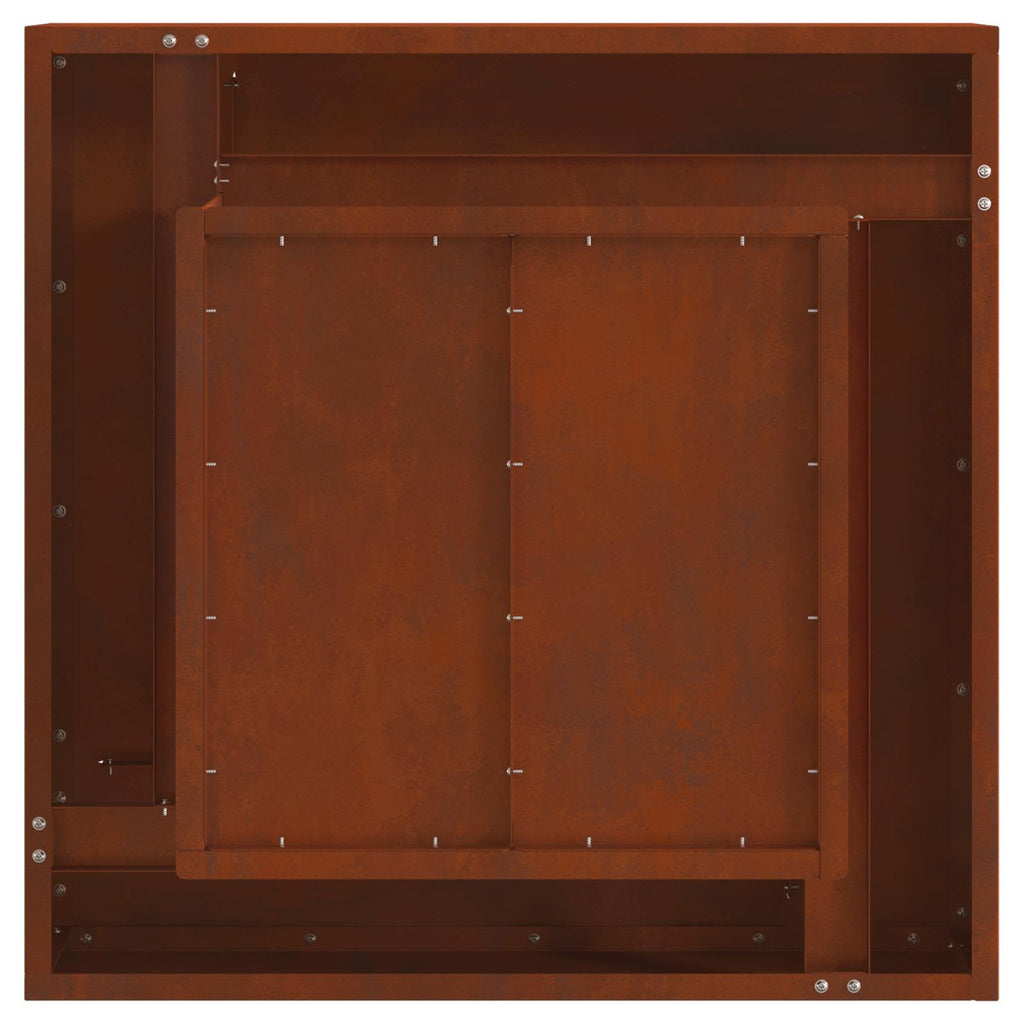 Hoguera Marrón 60 x 60 x 30 cm Acero autopatinable