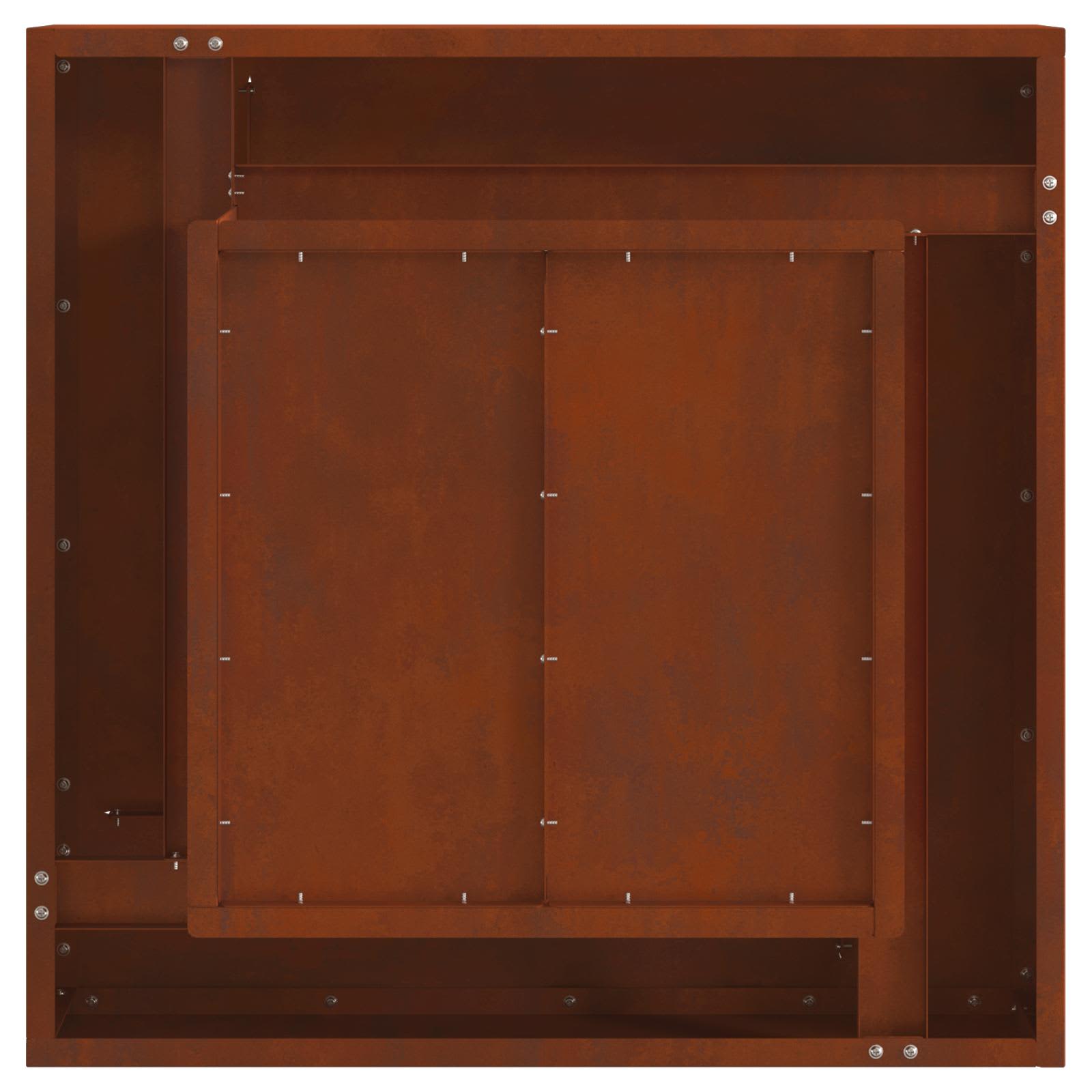 Hoguera Marrón 60 x 60 x 30 cm Acero autopatinable