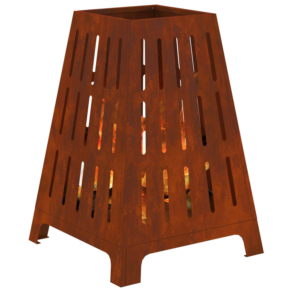 Hoguera Marrón 50 x 50 x 70 cm Acero autopatinable