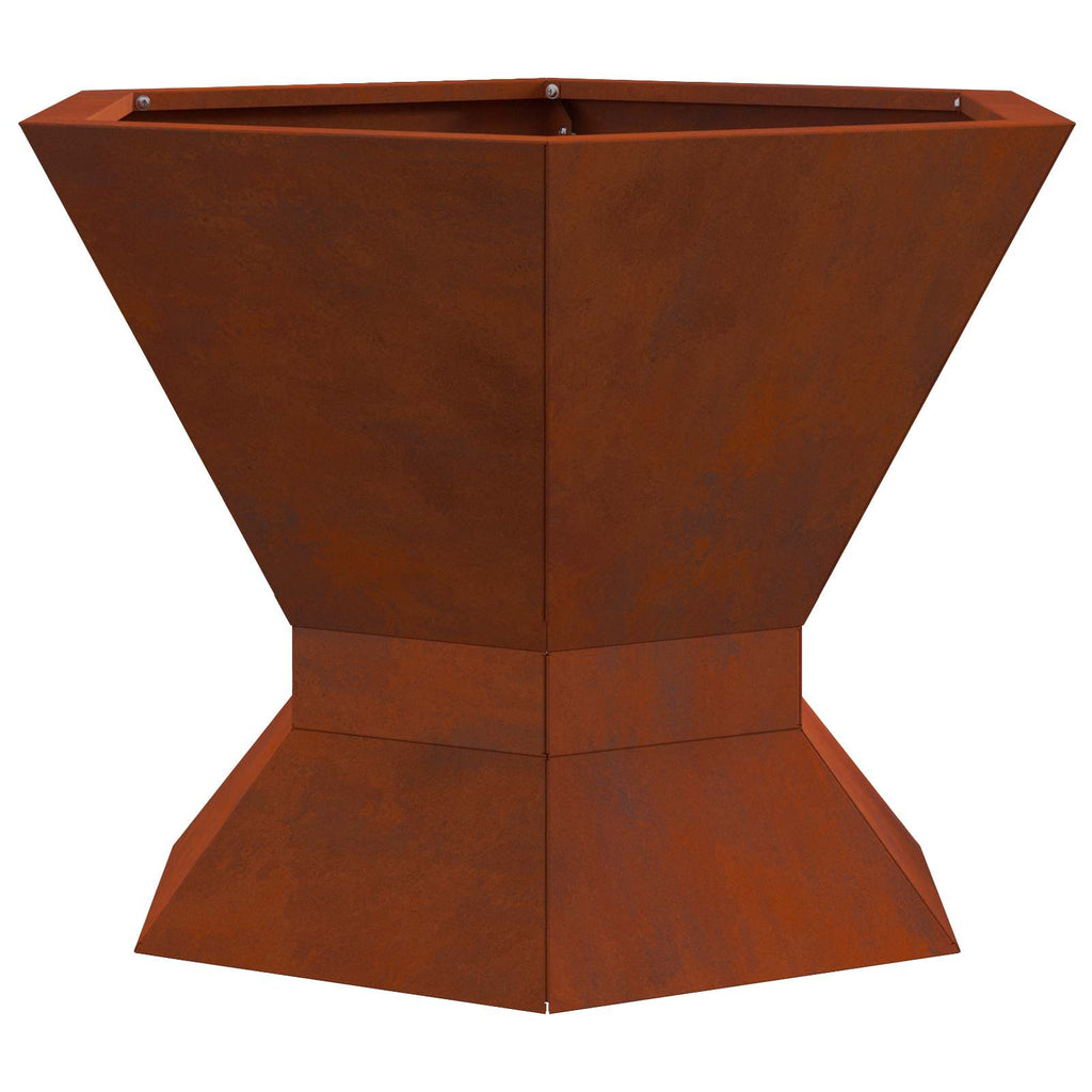 Hoguera Marrón 50 x 50 x 40 cm Acero autopatinable