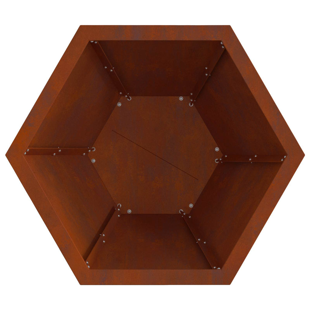 Hoguera Marrón 50 x 50 x 40 cm Acero autopatinable