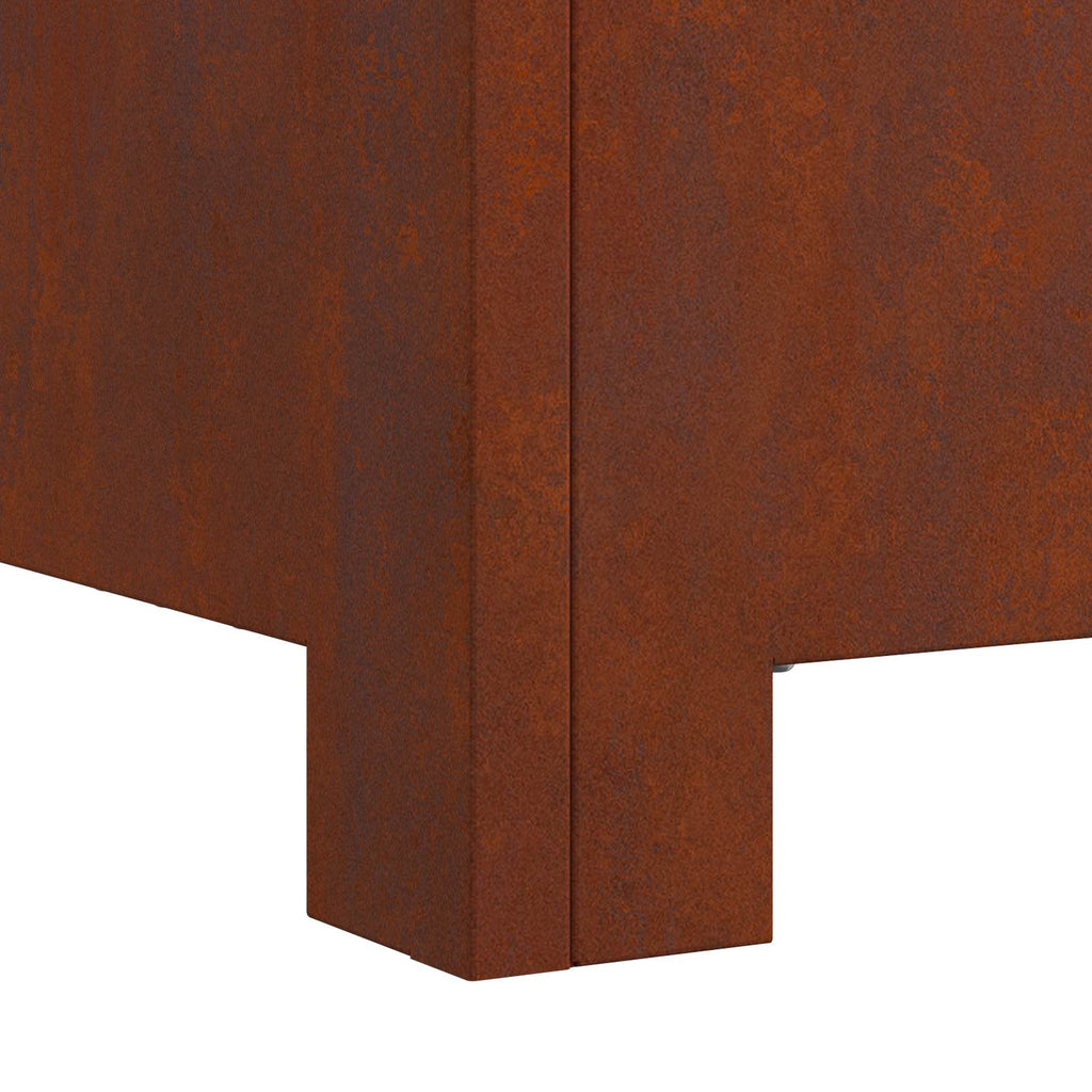 Hoguera Marrón 60 x 60 x 30 cm Acero autopatinable