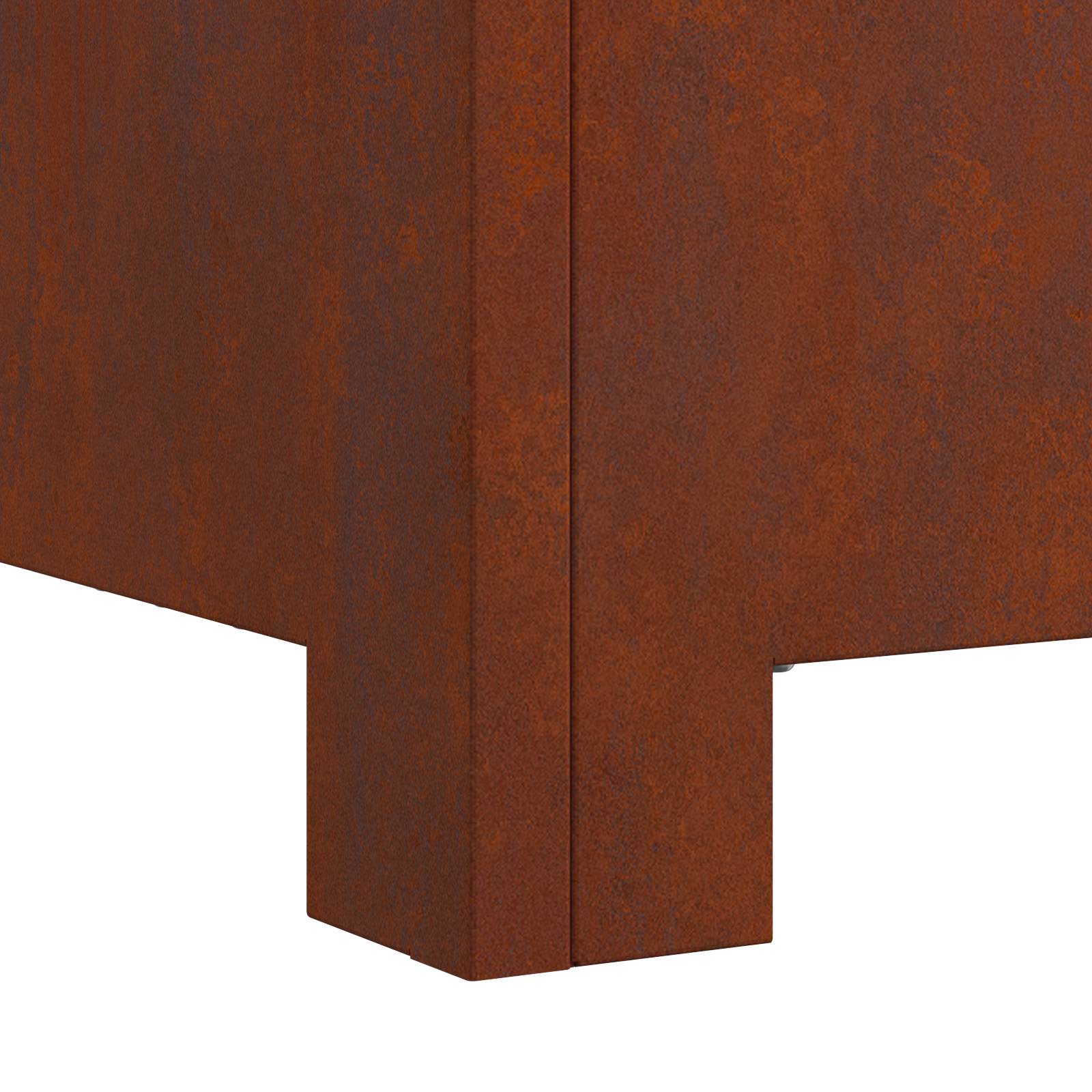 Hoguera Marrón 60 x 60 x 30 cm Acero autopatinable