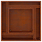 Hoguera Marrón 60 x 60 x 30 cm Acero autopatinable