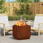 Lareira Sem Fumo Castanha 38 x 38 x 51 cm Aço Corten