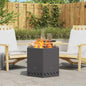 Lareira Sem Fumo Castanha 38 x 38 x 51 cm Aço Corten