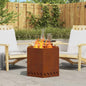 Lareira Sem Fumo Castanha 38 x 38 x 51 cm Aço Corten