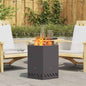 Lareira Sem Fumo Castanha 38 x 38 x 51 cm Aço Corten
