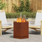 Lareira Sem Fumo Castanha 38 x 38 x 51 cm Aço Corten