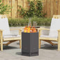 Lareira Sem Fumo Castanha 38 x 38 x 51 cm Aço Corten