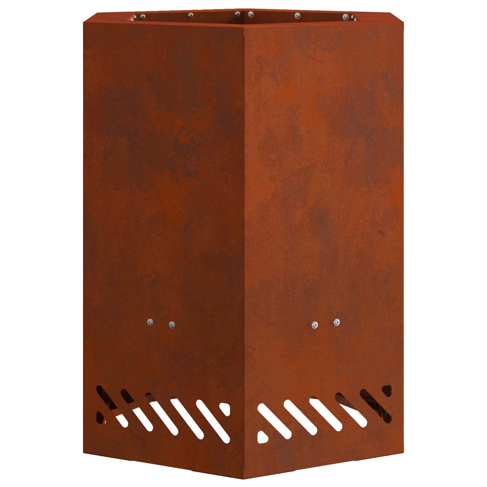 Hoguera Sin Humo Marrón 38 x 38 x 51 cm Acero autopatinable