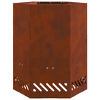 Hoguera Sin Humo Marrón 38 x 38 x 51 cm Acero autopatinable