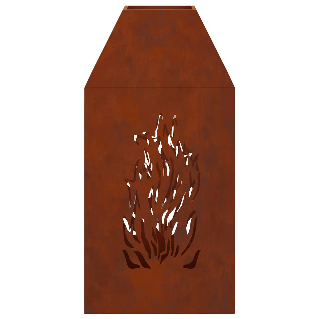 Hoguera Marrón 50 x 50 x 100 cm Acero al carbono