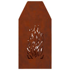 Hoguera Marrón 50 x 50 x 100 cm Acero al carbono