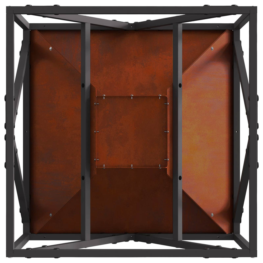 Hoguera Marrón 50 x 50 x 35 cm Acero autopatinable