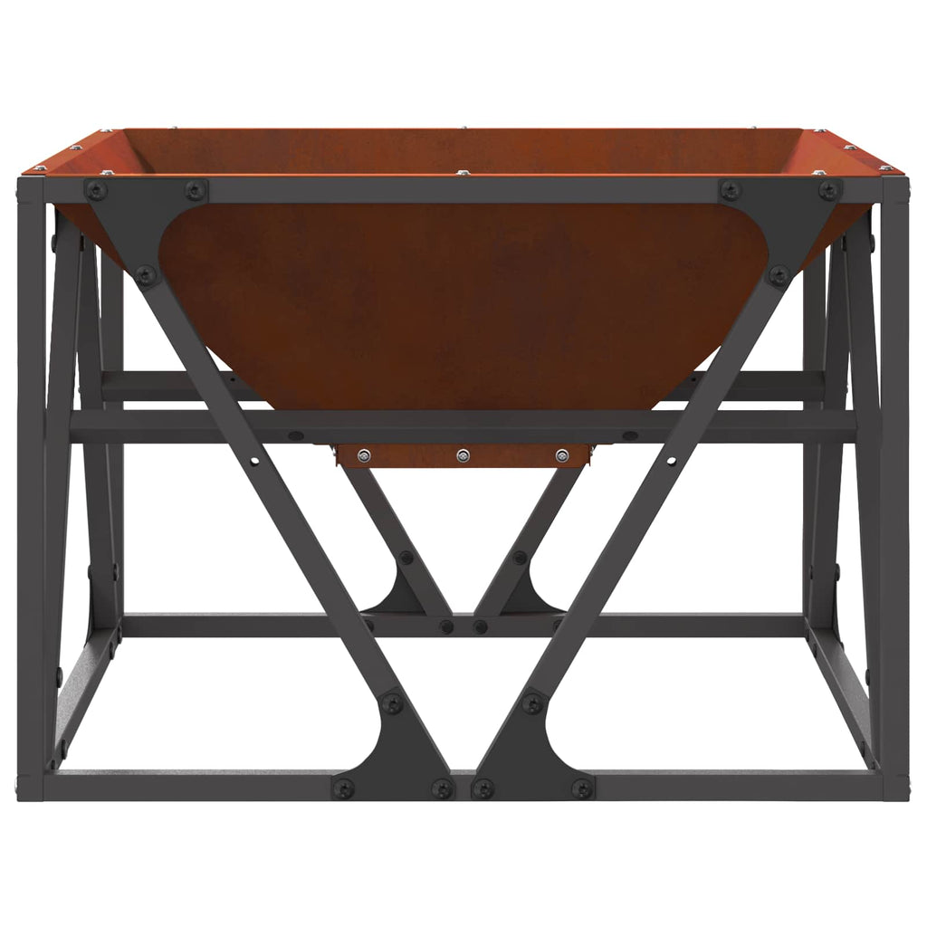 Hoguera Marrón 50 x 50 x 35 cm Acero autopatinable
