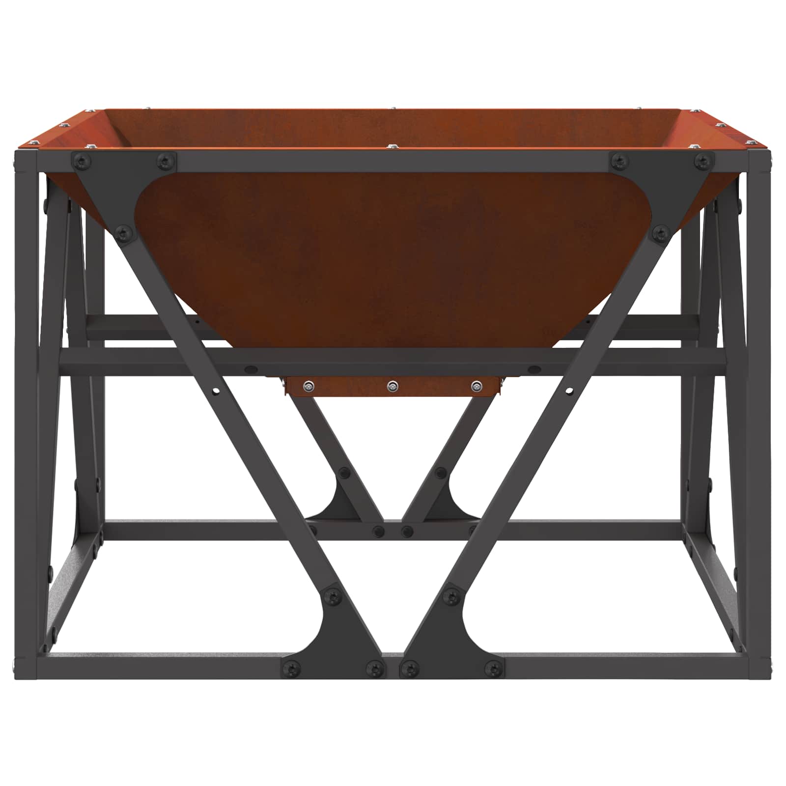 Hoguera Marrón 50 x 50 x 35 cm Acero autopatinable