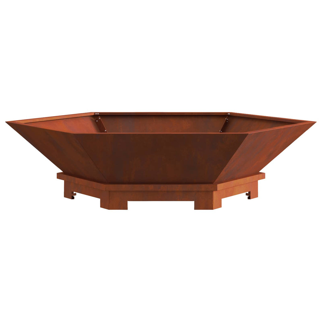 Hoguera Marrón 100 x 100 x 28 cm Acero autopatinable