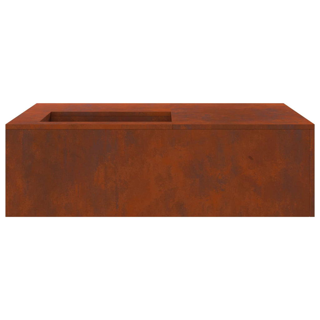 Hoguera Marrón 100 x 100 x 30 cm Acero autopatinable