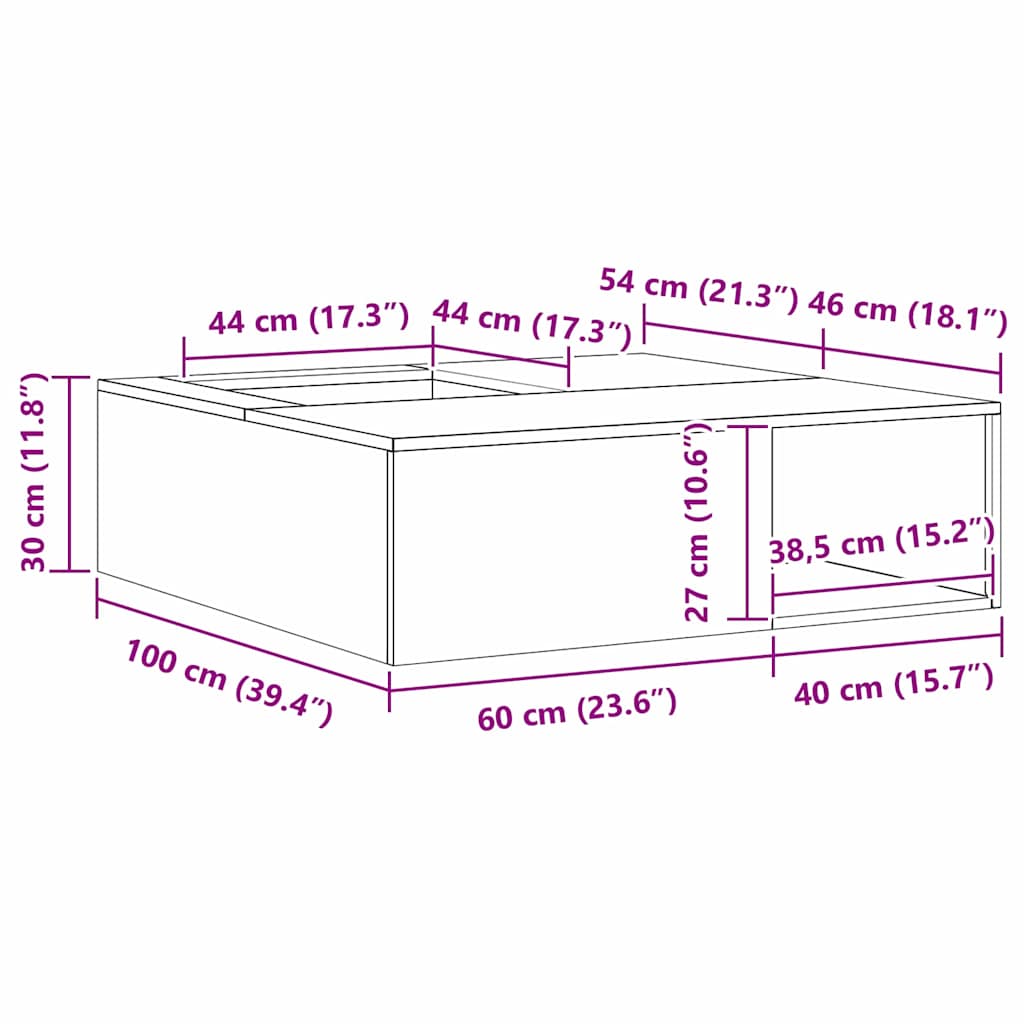 Hoguera Marrón 100 x 100 x 30 cm Acero autopatinable