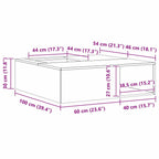 Hoguera Marrón 100 x 100 x 30 cm Acero autopatinable