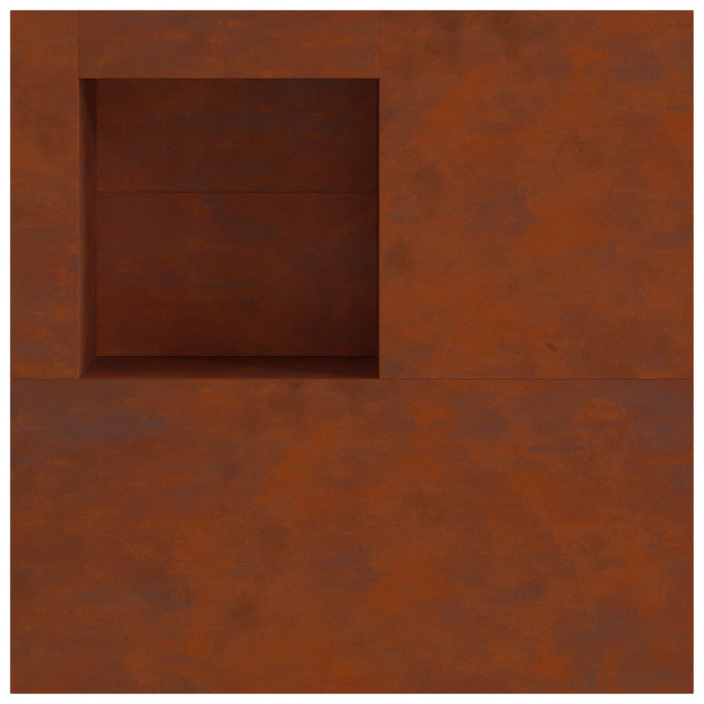 Hoguera Marrón 100 x 100 x 30 cm Acero autopatinable