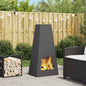 Lareira Castanha 50 x 35 x 100 cm Aço Corten