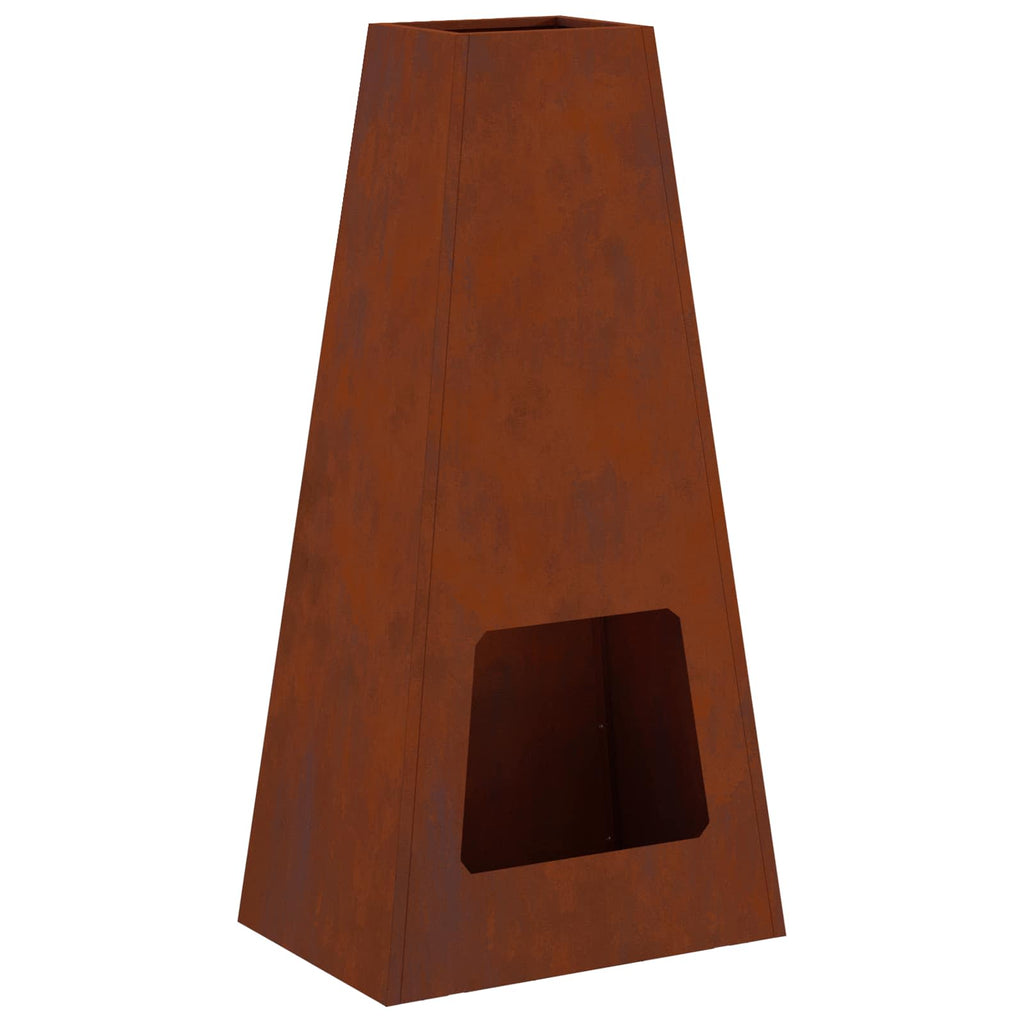 Hoguera Marrón 50 x 35 x 100 cm Acero autopatinable
