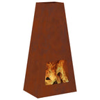 Hoguera Marrón 50 x 35 x 100 cm Acero autopatinable