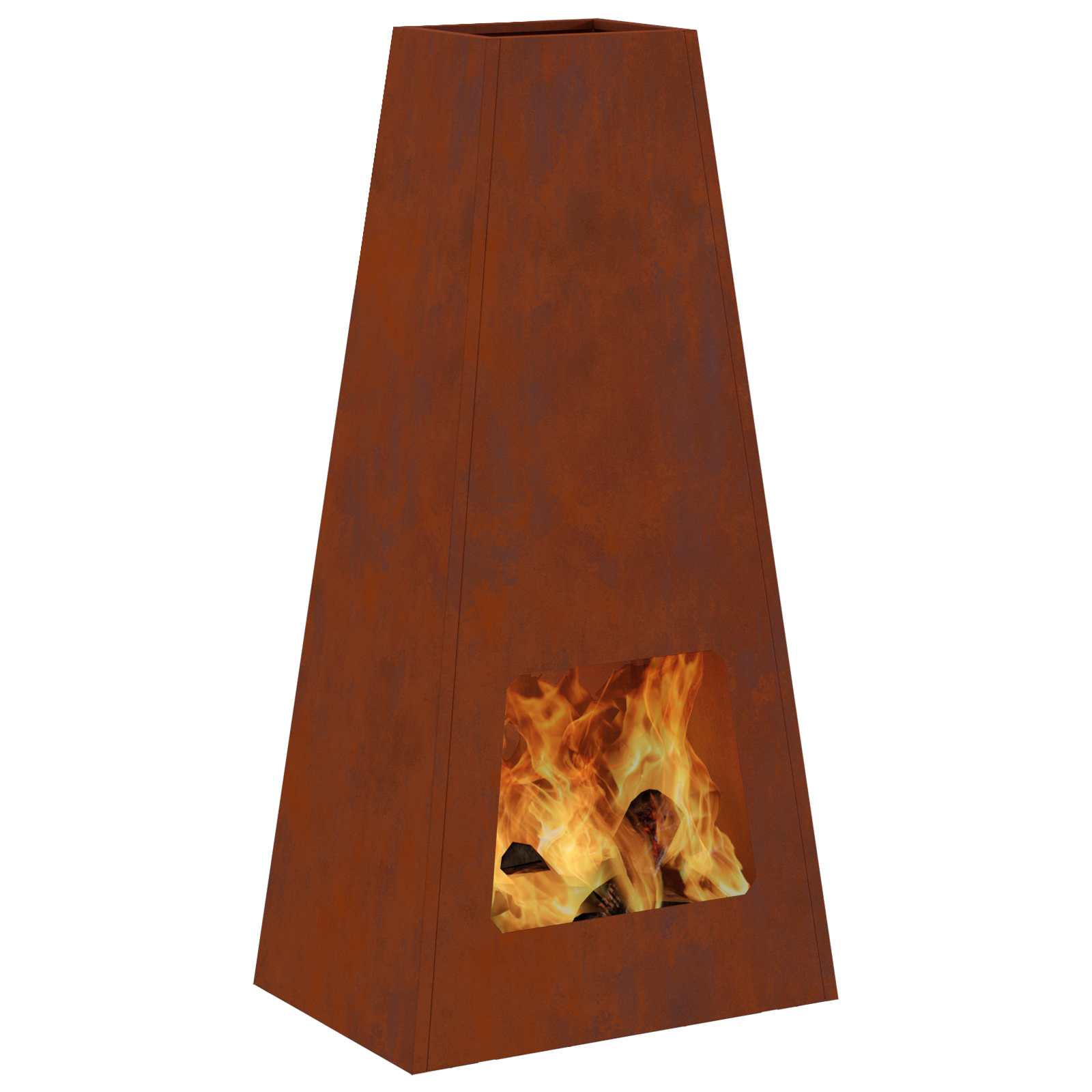 Hoguera Marrón 50 x 35 x 100 cm Acero autopatinable
