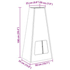 Hoguera Marrón 50 x 35 x 100 cm Acero autopatinable