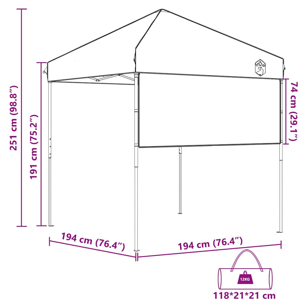 Carpa Dosel Manual Azul 194 x 194 x 251 cm tela