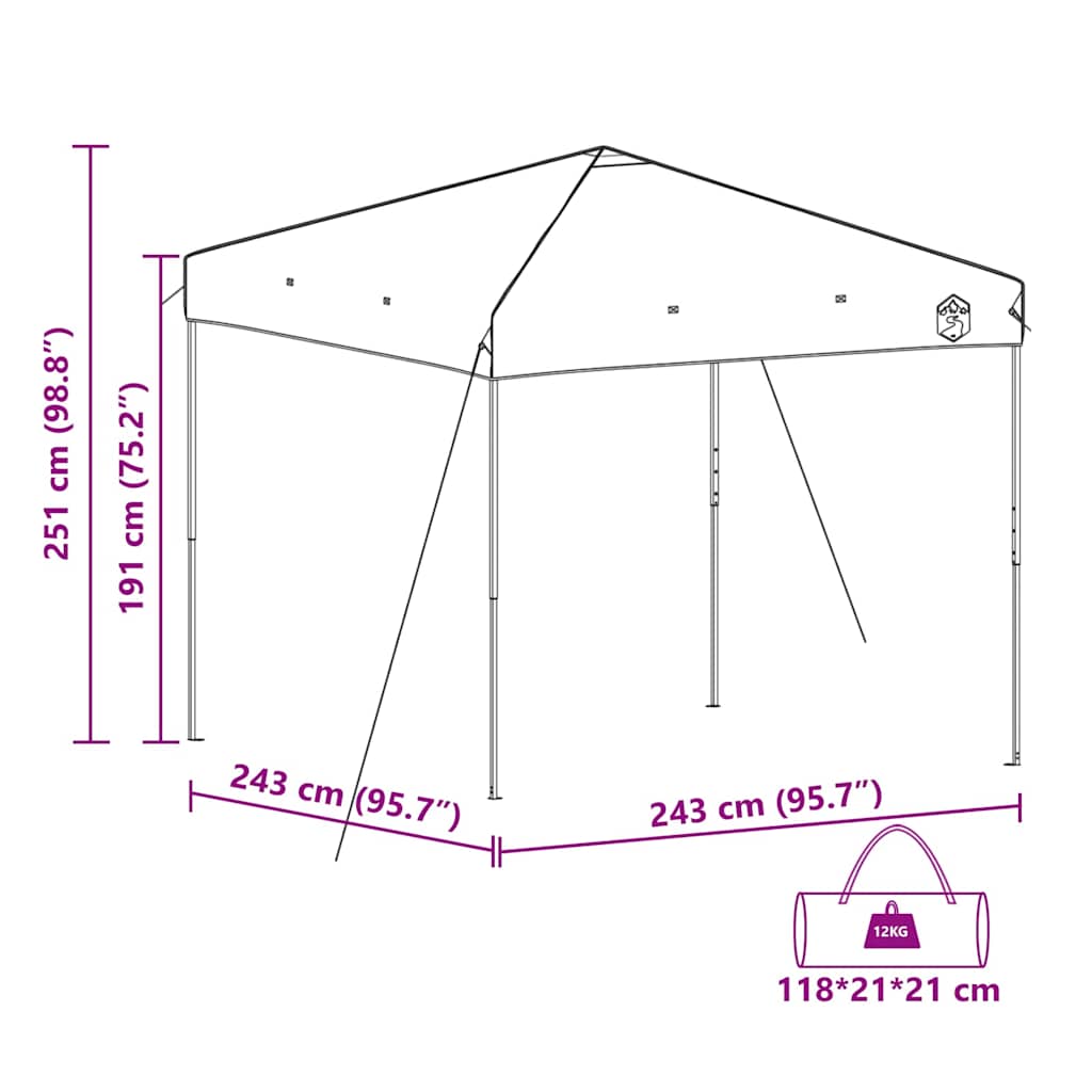 Carpa Dosel Manual Azul 243 x 243 x 251 cm tela