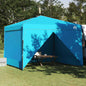 Blue Manual Canopy Tent 290 x 290 x 251 cm fabric