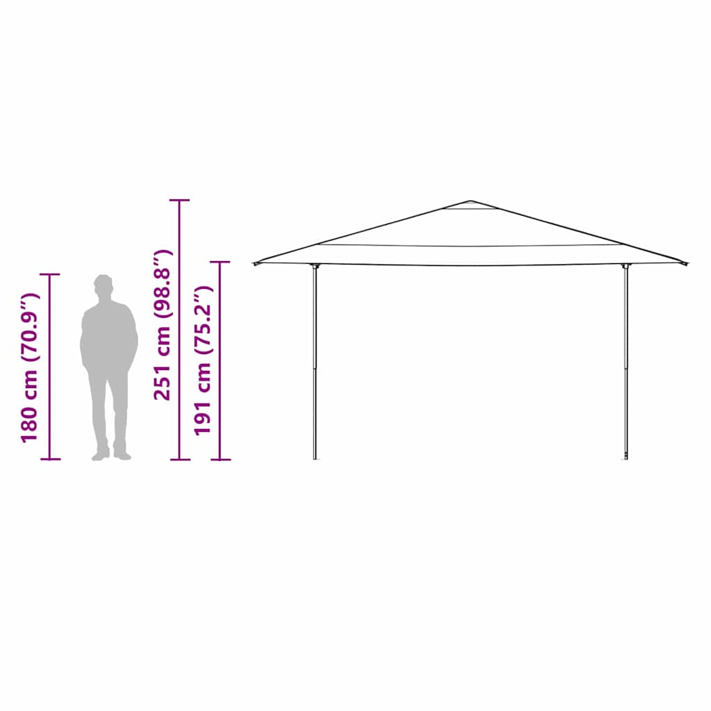 Carpa Dosel Manual Azul 395 x 395 x 251 cm tela