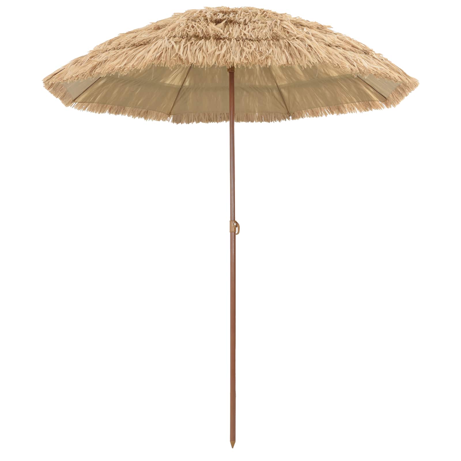 Parasol de playa Natural 160 x 160 x 196 cm Poliéster y Acero