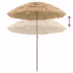 Parasol de playa Natural 160 x 160 x 196 cm Poliéster y Acero