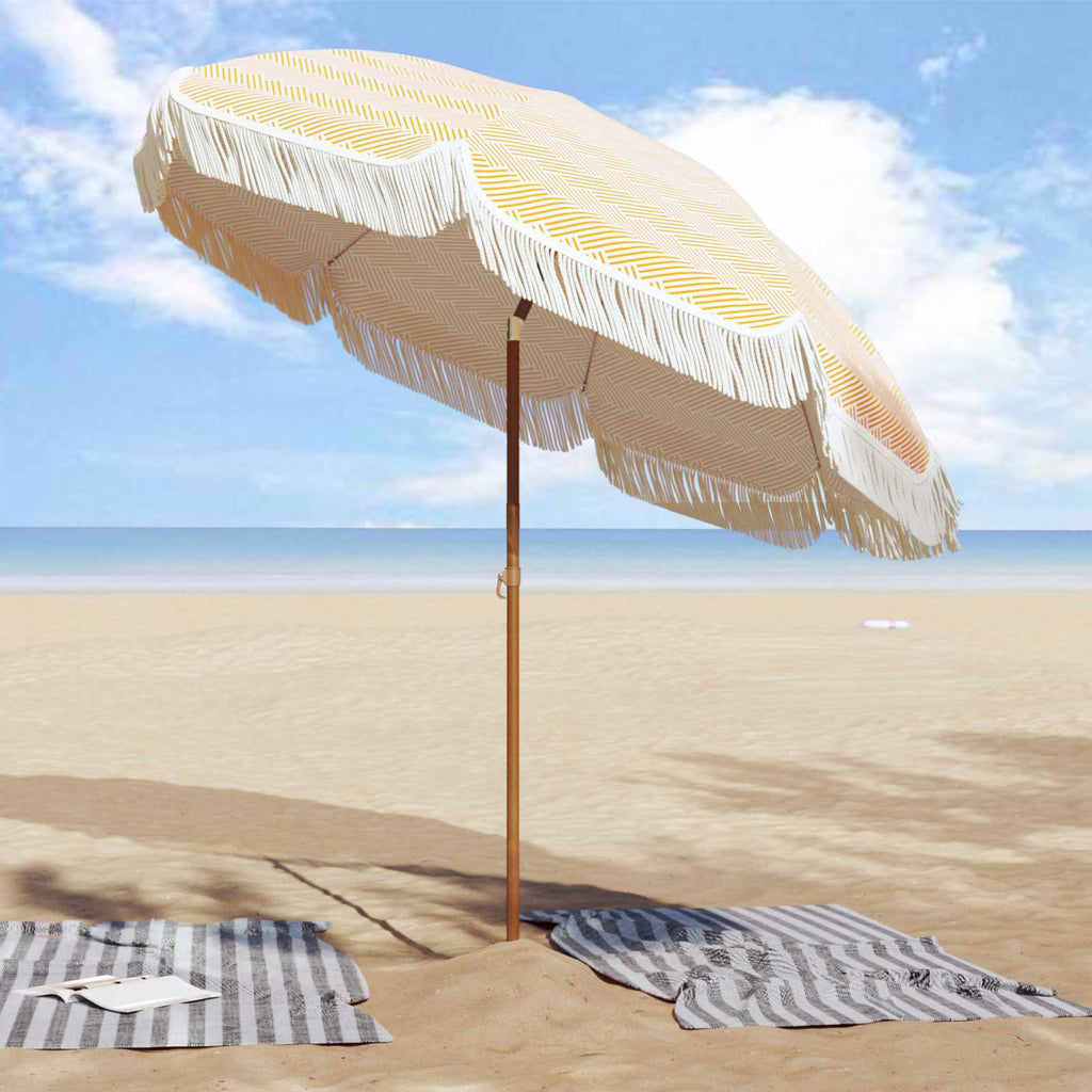 Parasol de playa Amarillo y 205 x 205 x 210 cm