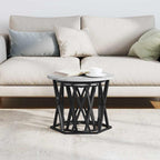 Mesa lateral 2 pcs Gris Sonoma Madera Ingenierizada y Acero
