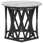 Mesa lateral 2 pcs Gris Sonoma Madera Ingenierizada y Acero