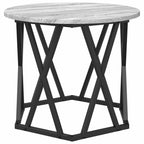 Mesa lateral 2 pcs Gris Sonoma Madera Ingenierizada y Acero
