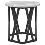 Mesa lateral 2 pcs Gris Sonoma Madera Ingenierizada y Acero