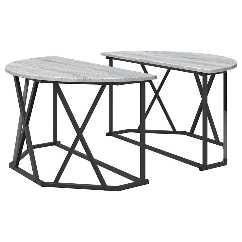 Mesa de Café Gris Sonoma 80 x 80 x 42 cm