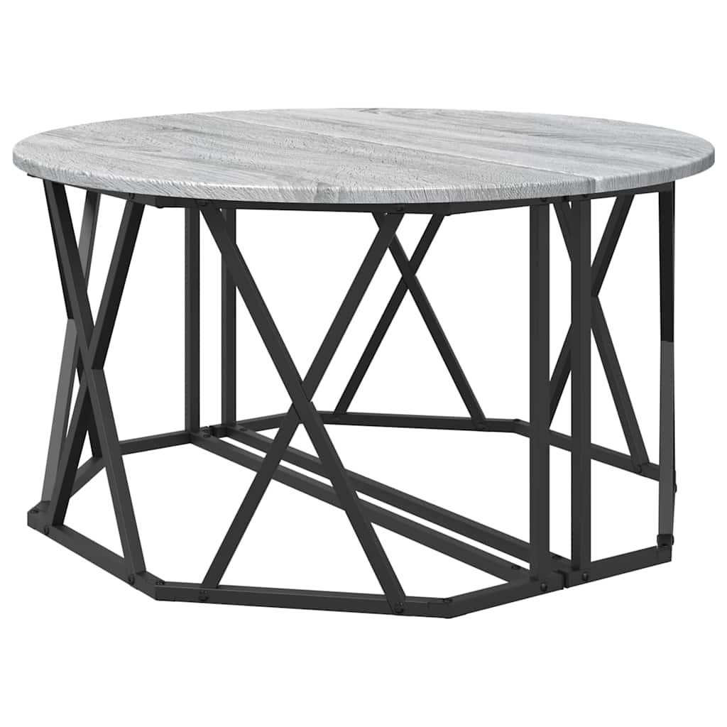 Mesa de Café Gris Sonoma 80 x 80 x 42 cm