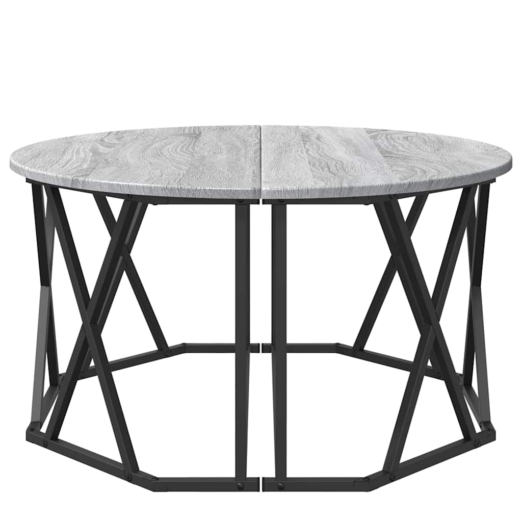 Mesa de Café Gris Sonoma 80 x 80 x 42 cm