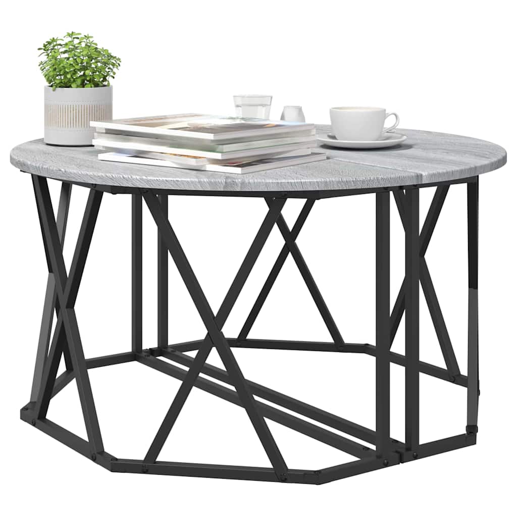 Mesa de Café Gris Sonoma 80 x 80 x 42 cm