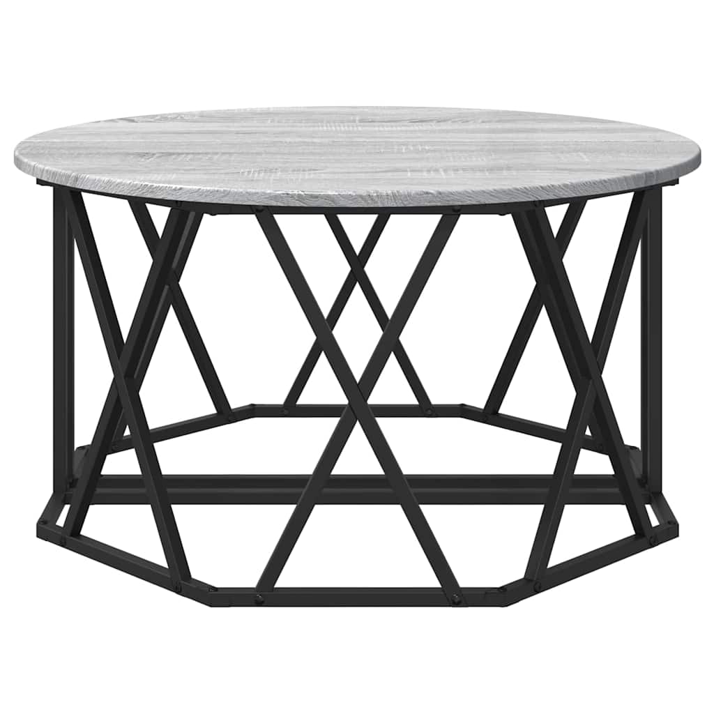 Mesa de Café Gris Sonoma 80 x 80 x 42 cm