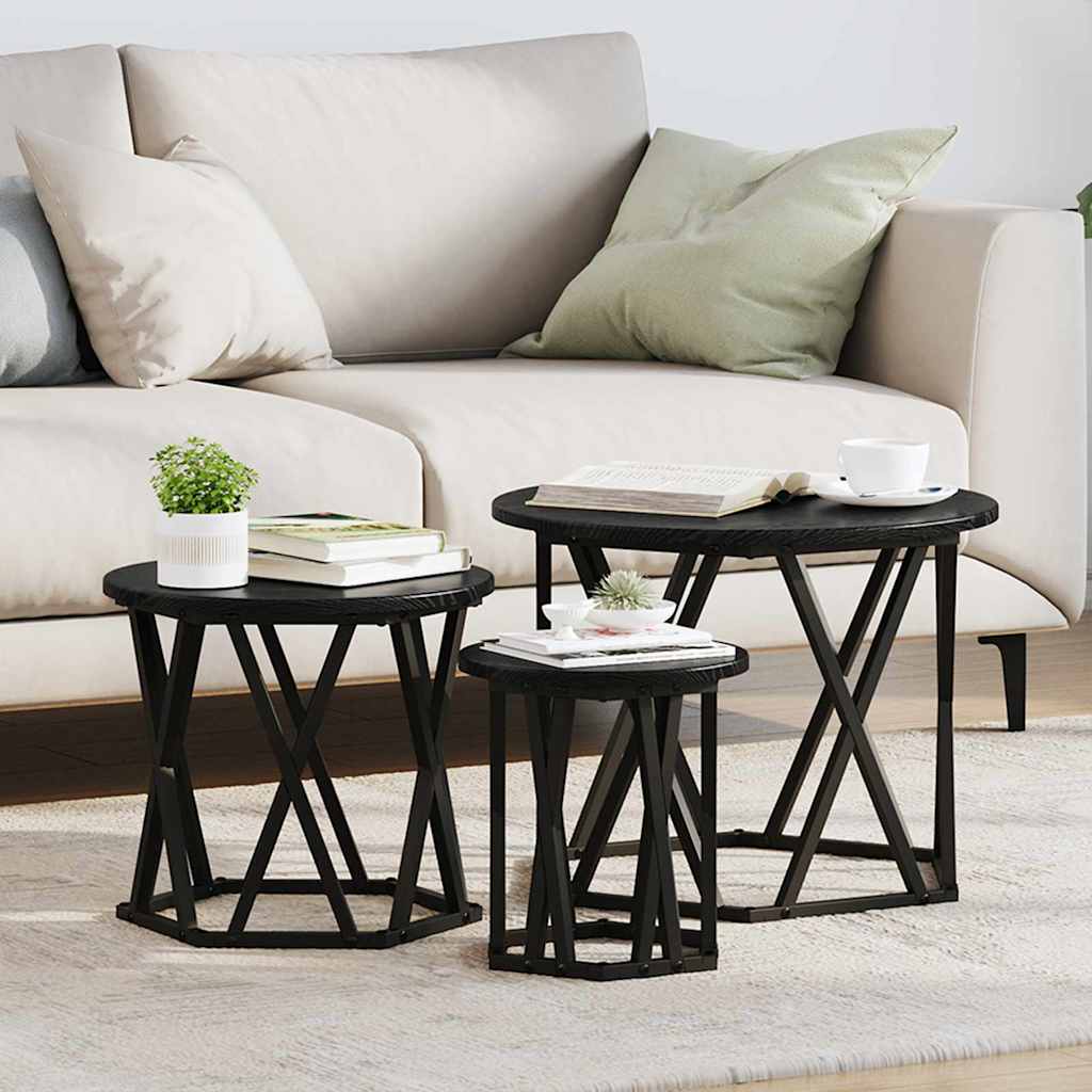 Sonoma Grey Nesting Side Table 3 pcs